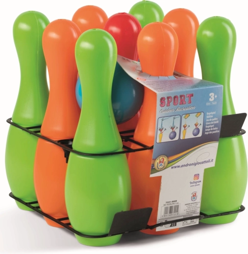 Androni bowling set fillable with water or sand, 27 cm