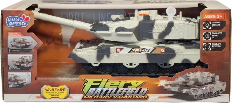 Military tank with light and sound