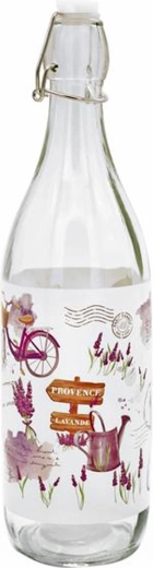 Bouteille en verre à fermeture à clip TORO 1 l – lavande