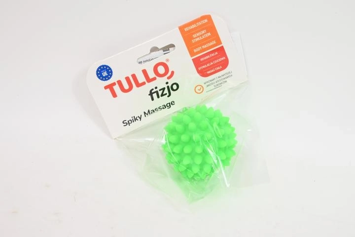 Fizjo revalidatie massagebal met noppen 5,4 cm groen