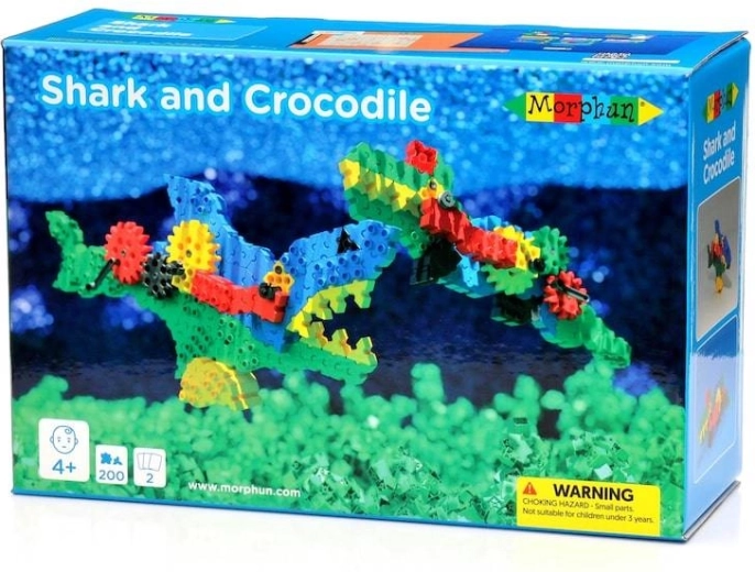 Jeu de construction Gearphun Requin et Crocodile – 200 pièces