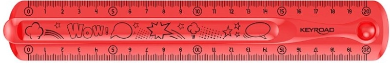 KEYROAD Flexi Ruler 20 cm red