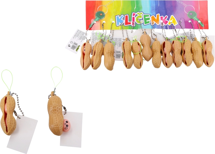 Schlüsselanhänger „ausgedrückte Erdnuss“