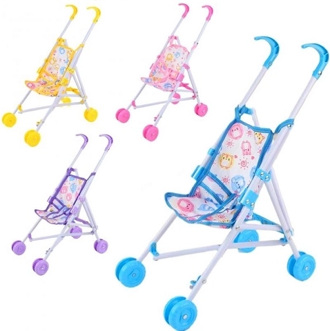 Metal doll stroller (buggy style) 52 cm