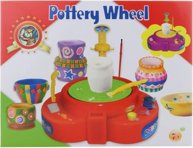 Battery-powered pottery wheel for kids