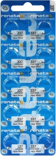 Pile bouton RENATA 337 SR416SW 1,55 V, 8,3 mAh – lot de 10 pièces