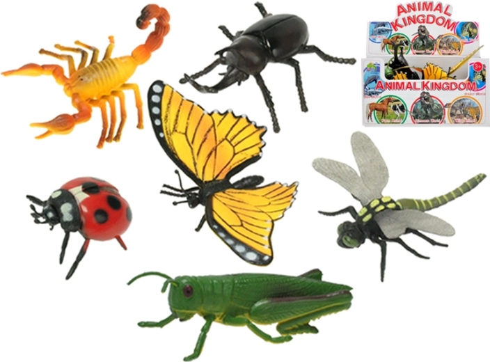 Set van plastic insectenfiguren 9–13 cm, 12 stuks
