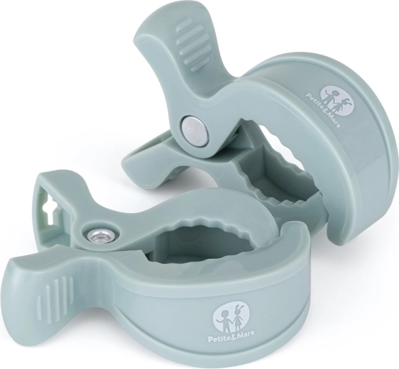 Petite&Mars stroller clips Peg (2 pcs) green