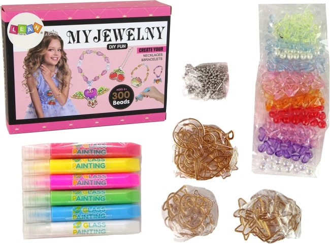 DIY Jewelry Making Kit with Markers and Beads