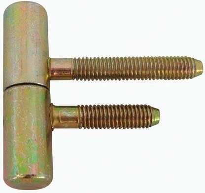 Paumelle de porte 60/10 M8, zinguée jaune