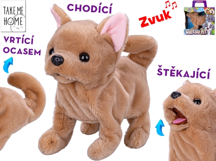 Chiot en peluche interactif 21 cm Take Me Home