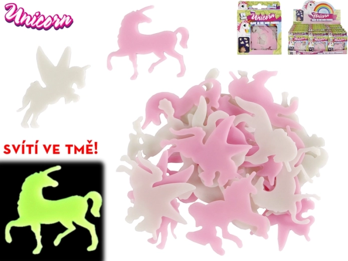 Autocollants lumineux licornes pour chambre d’enfant, 24 pcs