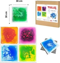 Pluchen sensorische matten Tullo - 4 stuks