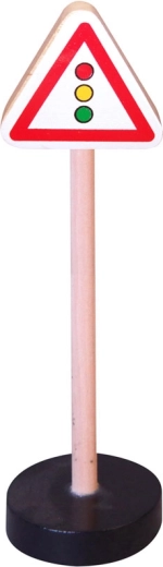 Wooden Traffic Sign – Caution Traffic Light