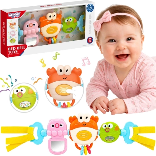 Woopie Baby hangend sensorisch paneel voor kinderwagen en wieg – onderwaterwereld