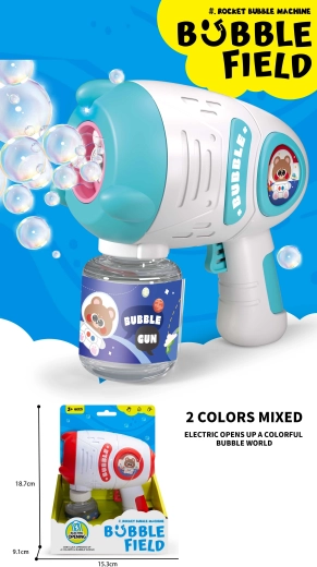 Pistolet à bulles avec effets lumineux 80 ml