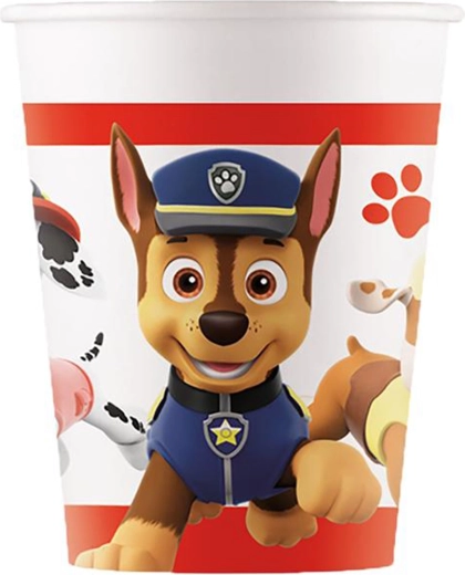 Papieren bekers Paw Patrol 200 ml, 8 stuks