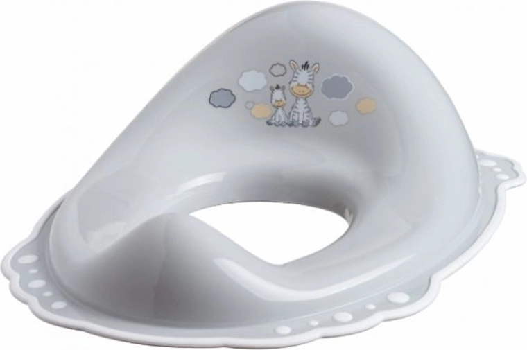 Réducteur de toilettes antidérapant MALTEX Zebra, gris