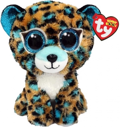 TY Leopard Blue Cobalt knuffel 15 cm