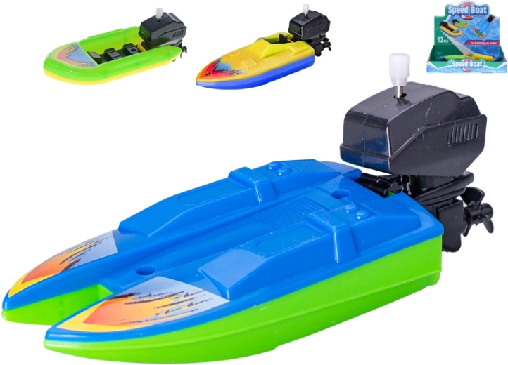 Bateau en plastique à remontoir pour baignoire et petite piscine, pour enfants
