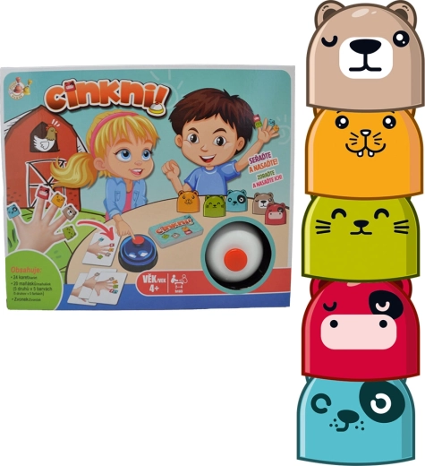 Studo Games Cinkni! jeu d’observation avec clochette et marionnettes à doigt