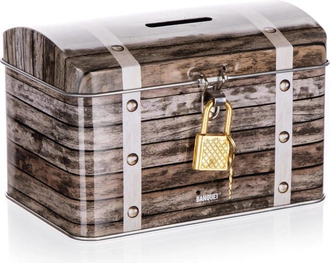 4Kids Brown Treasure Chest Money Box