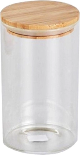 Glass kitchen jar 1 L with bamboo lid