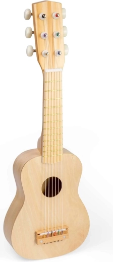 Wooden kids' guitar, natural, BIGJIGS TOYS