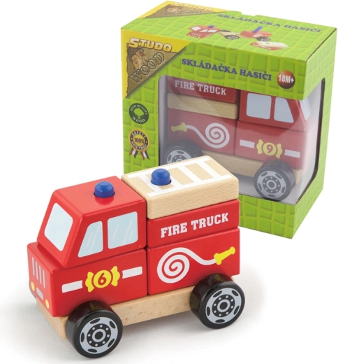 Firefighters wooden stacking toy