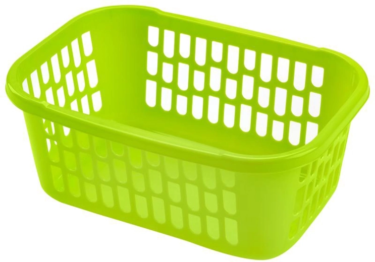 Kunststof opbergmand HEIDRUN 39 × 28 × 16 cm, mix van kleuren