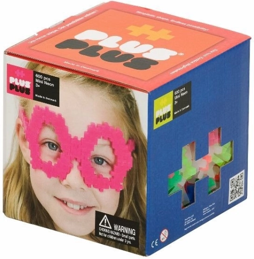 PLUS-PLUS Mini Neon Building Set, 600 pieces