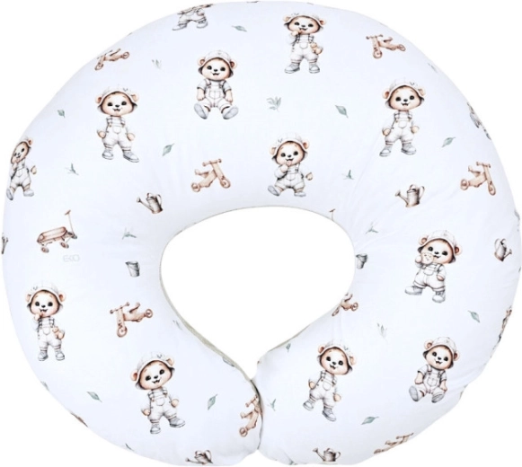Nursing Pillow Velvet Gardener Bear 60 × 60 cm