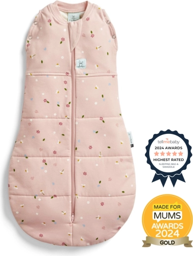 ErgoPouch couverture d’emmaillotage et gigoteuse 2-en-1 Cocoon Daisies 2,5 TOG (6–12 mois)