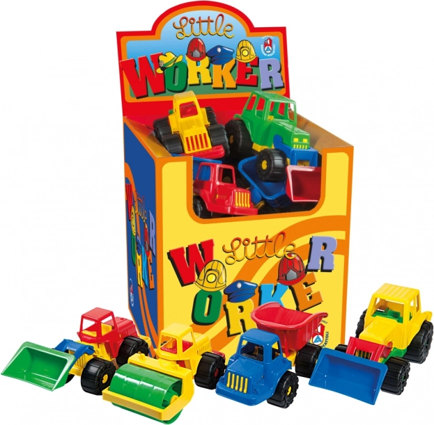 Bouwvoertuig voor in het zand, kleurrijk