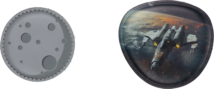 Baagl Baaglies – set of Space and Moon badges (2 pcs)