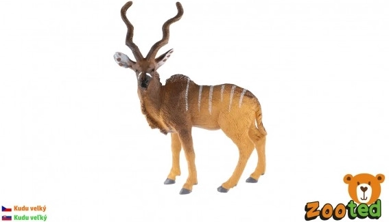 Greater kudu figurine 14 cm – realistic plastic antelope