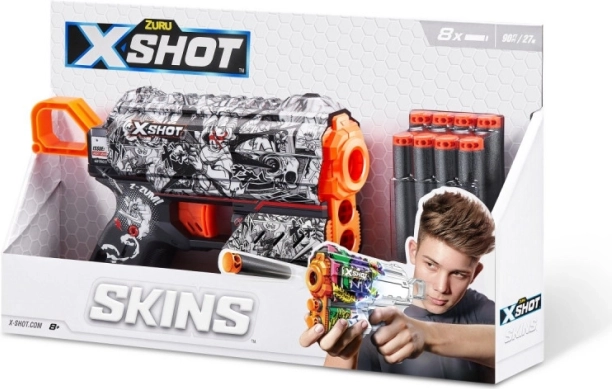 X-Shot Skins Flux – foam blaster with 8 darts