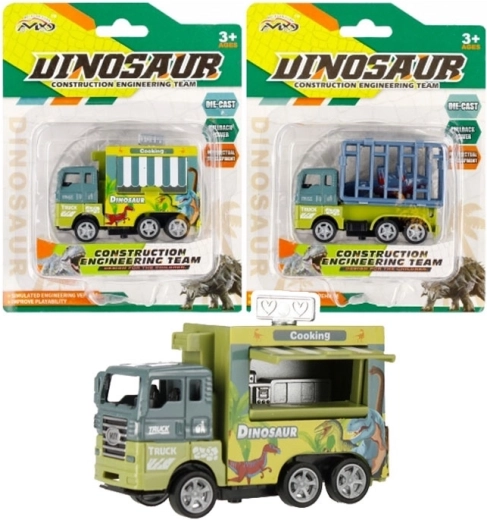 voitures avec transport de dinosaure à rétrofriction