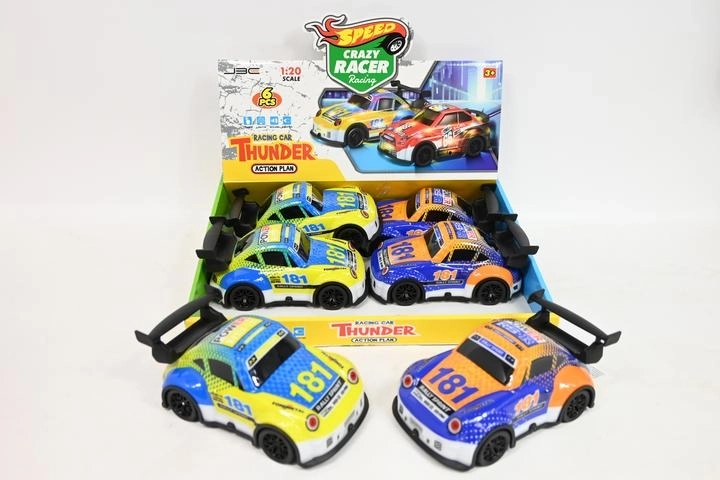 Sports toy car with light and sound (display of 6 pcs)