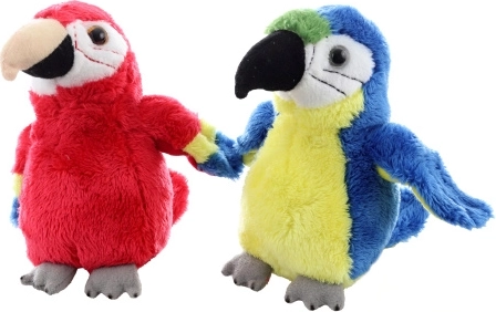 Plush macaw parrot 14 cm eco friendly