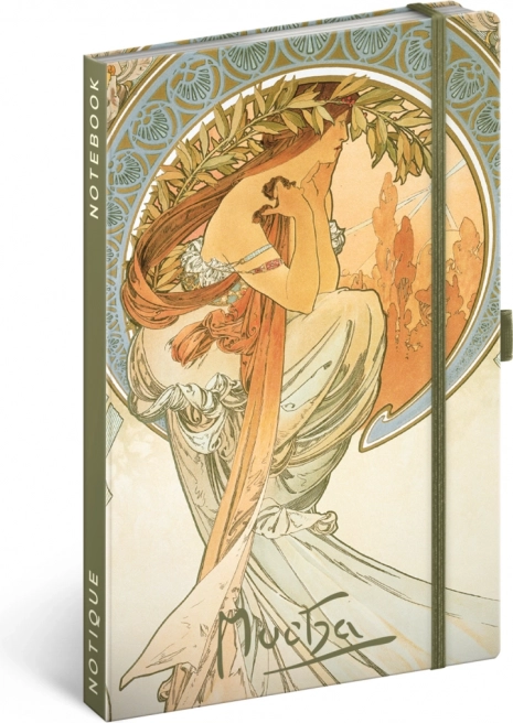 Notique notitieboek ALFONS MUCHA – Poëzie, gelijnd 13 × 21 cm
