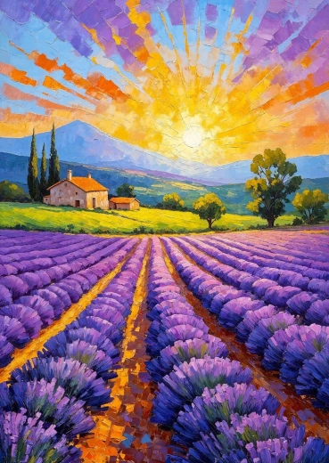 Enjoy Lavender Sunset Puzzle 1000 Pieces