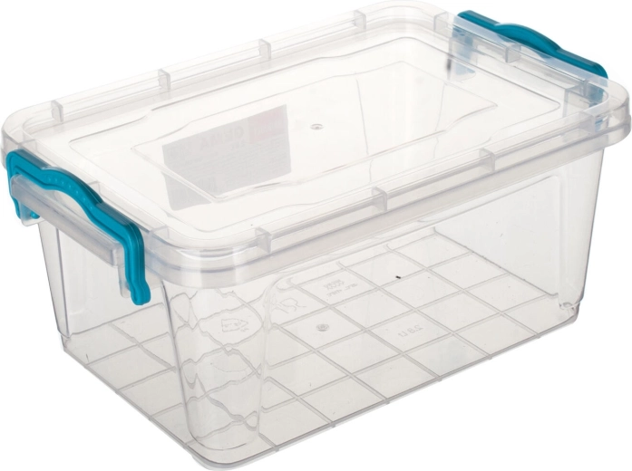 Boîte Gema rectangulaire 2,8 l avec poignées turquoise