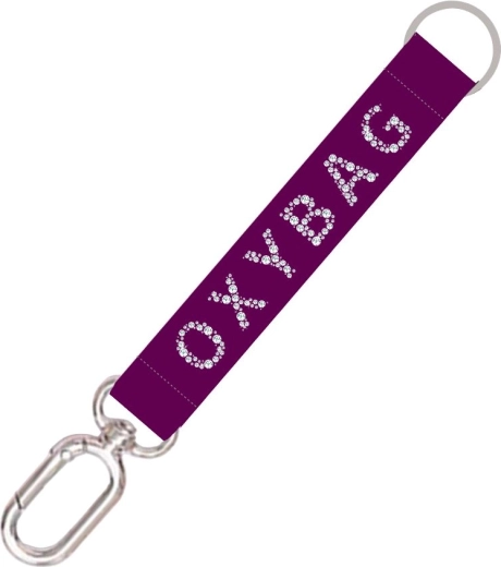 Short Diamonds keychain with carabiner