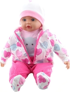 Baby Girl with Little Elephant 50 cm