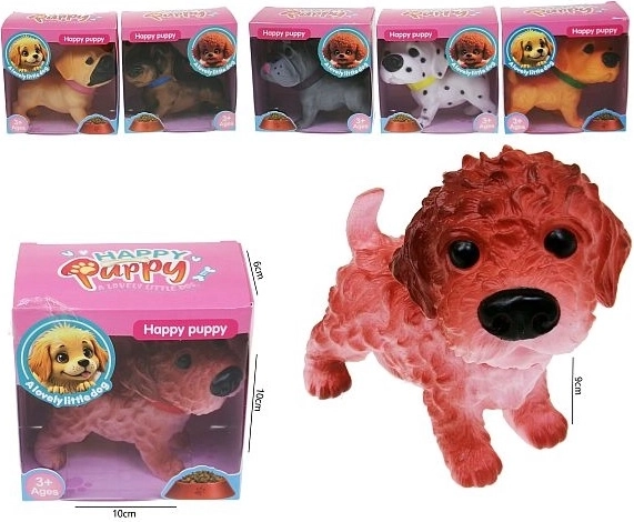 Hundefigur „Happy Puppy“ 10 cm (zufällige Auswahl)