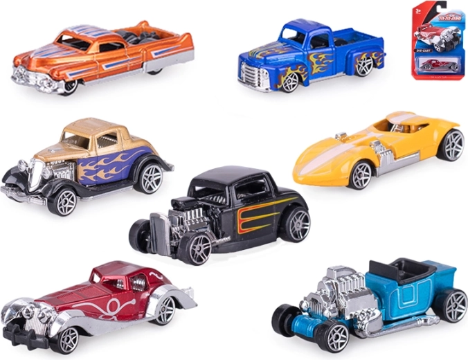 Petite voiture de course métallique 8 cm à roue libre