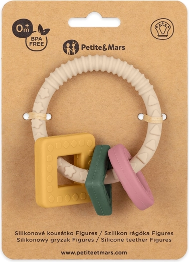 Anneau de dentition en silicone Figures Desert Sand PETITE&MARS