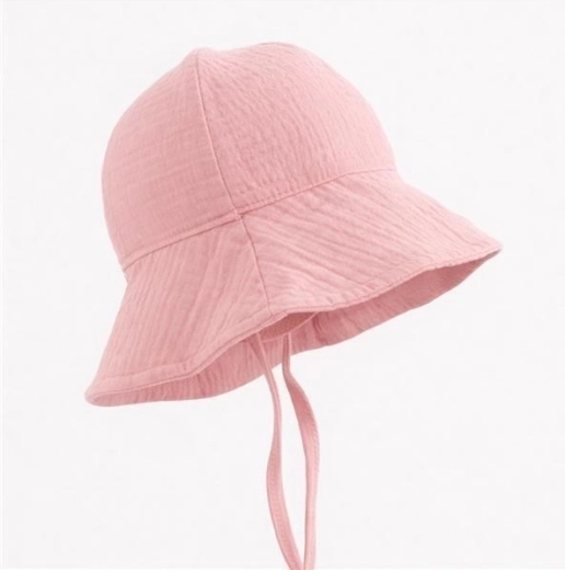 Baby muselinen hoedje New Baby roze 6–9 maanden