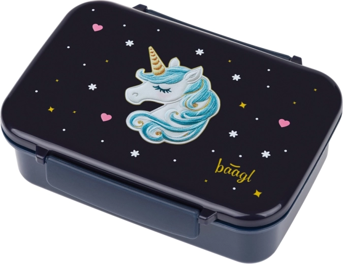 Baagl snack box with compartments Unicorn Gold